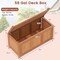 Outdoor Wood Deck Box 3-in-1 Storage Bench for Cushions and Tools